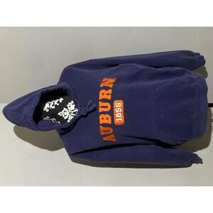 Auburn University Vintage Hoodie - Navy Blue Medium